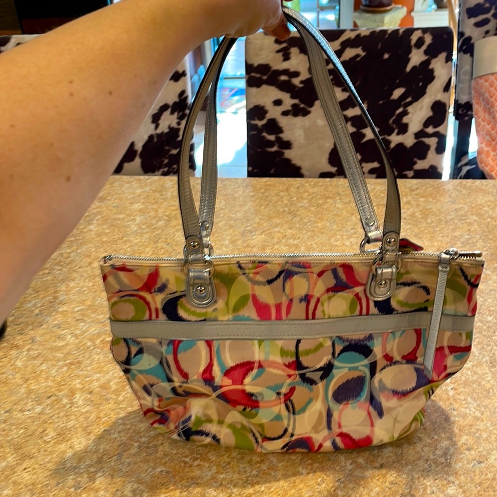 Multicolored Coach purse